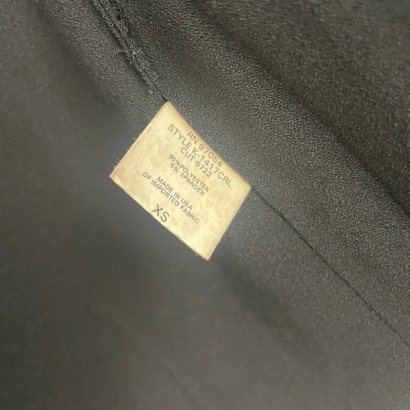 NWT Krisa black open front sleeveless lapel longline vest jacket work blazer XS - Picture 5 of 8